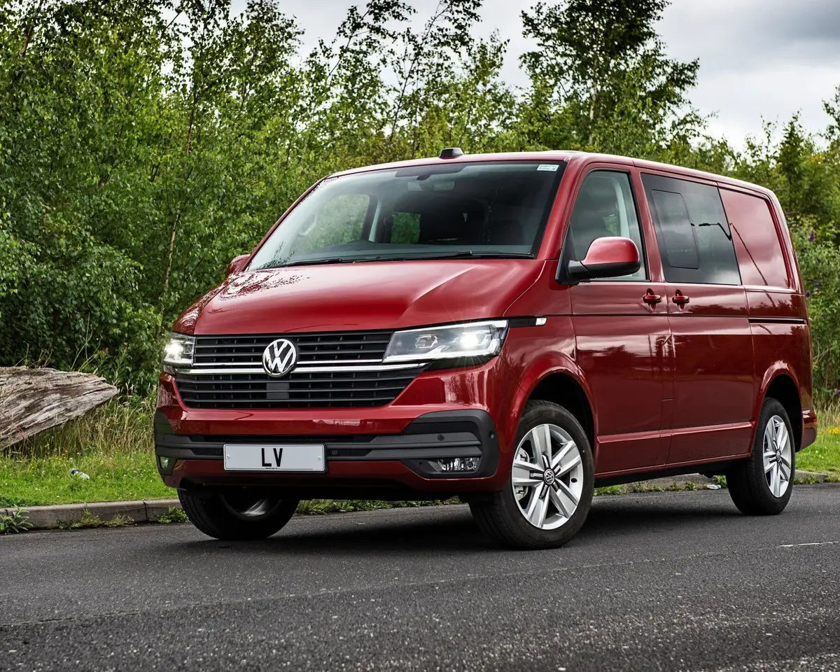 Red VW Transporter kombi