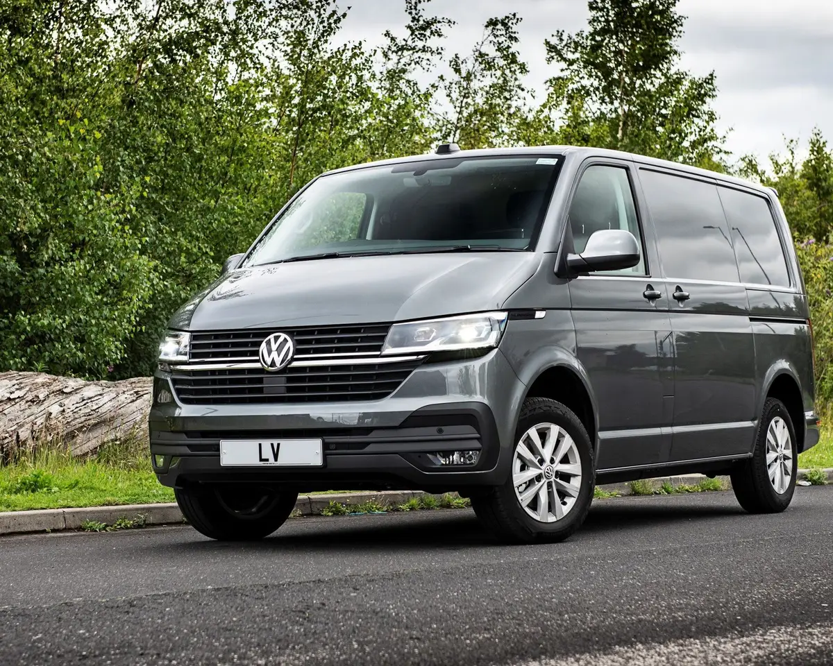 Grey VW Transporter panel van