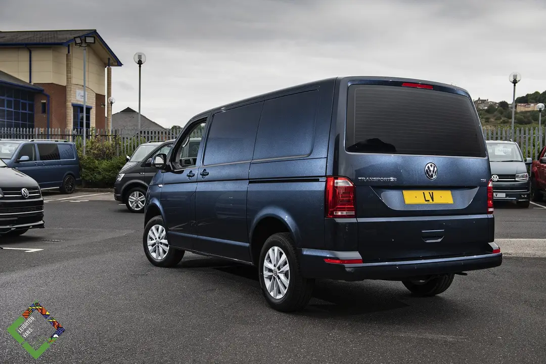 Blue VW Transporter panel van